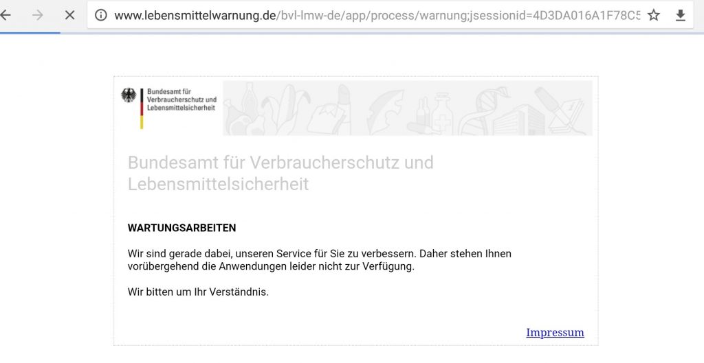 Abbildung: Screenshot lebensmittelwarnung.de / cleankids